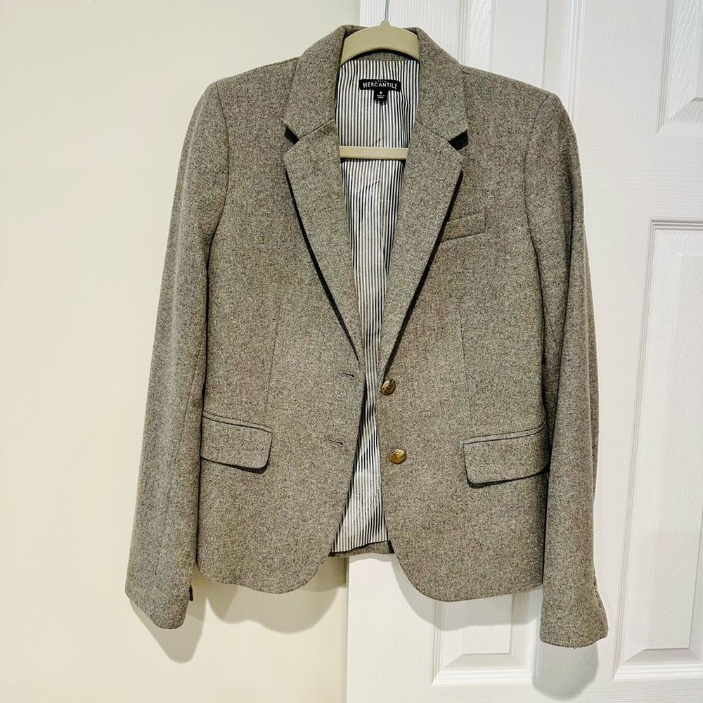 Women’s J.Crew Mercantile Wool Blazer Size 6